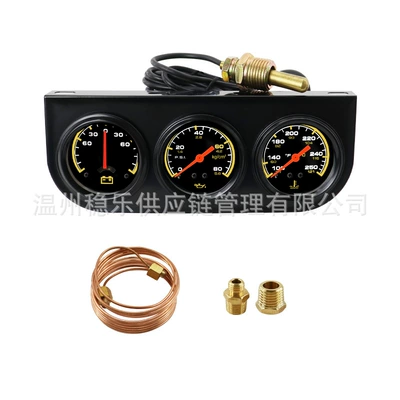 Üçlü ölçer 52mm gərginlik, yağ təzyiqi, su temperaturu universal kombinasiya ölçer