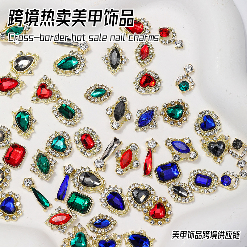 Nail Art Alloy Diamond Ornaments Wholesale Special-shaped Diamond Love Long Water Drop Glass Diamond Cross-border Hot Selling Nail Art Accessories Nail Art Alloy Diamond Ornaments Wholesale Special-shaped Diamond Love Long Water Drop Glass Diamond Cross-border Hot Selling Nail Art Accessories