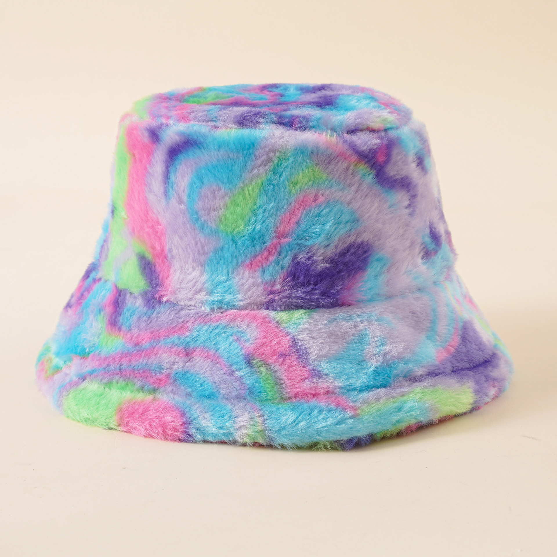 Color europeo y americano atado teñido sombrero de pescador moda hombres y mujeres Otoño e Invierno estilo coreano pintura de tinta Moda cuenca sombrero