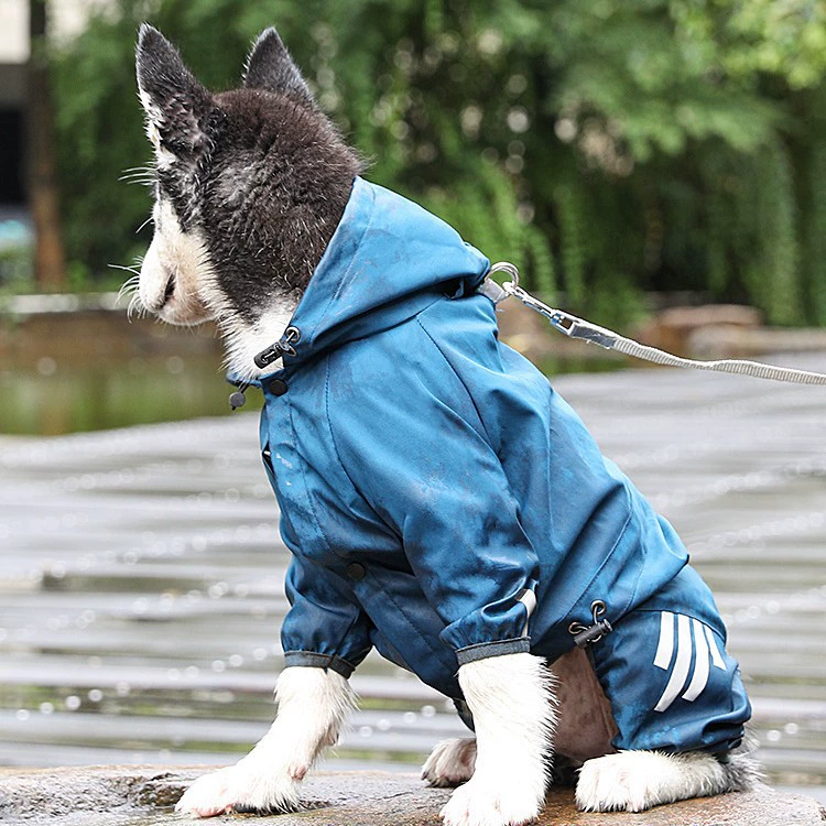 Дождевик для собак Все включено Водонепроницаемое пончо на четырех лапах Тедди Помеи Дождливый день Одежда для домашних животных Маленькая средняя собака Bixie