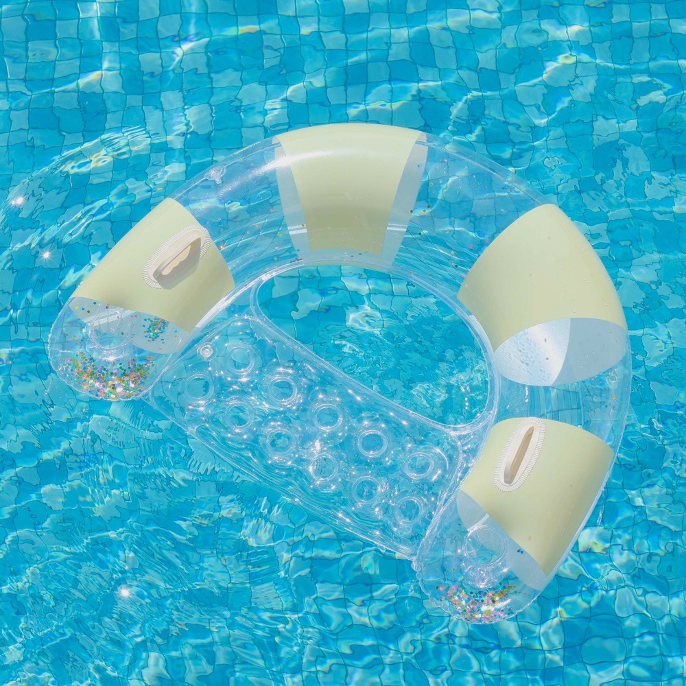 Piscina de viento minimalista círculo de natación de vacaciones círculo de natación para adultos niños sillón de piscina infinita para tomar fotos de diapositivas flotantes