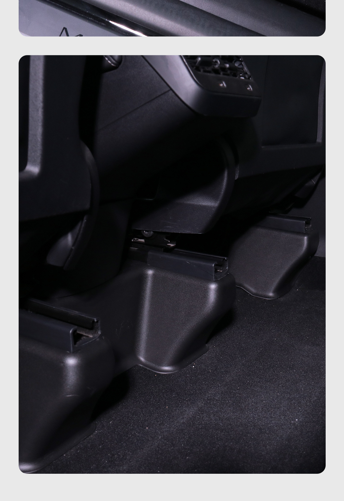 Suitable for Tesla's New Model Yl Seat Lower Rail Corner Protectors and Rear Seat Protectors, Complete Set of Felt Protection