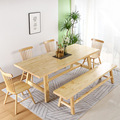 实木餐桌现代简约家用小户型饭桌长方形日式餐桌椅组合长条吃饭桌