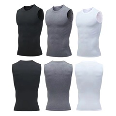 スポーツベストタイトなフィットネスランニング速乾ノースリーブストレッチtシャツバスケットボールカン肩吸汗トレーニング