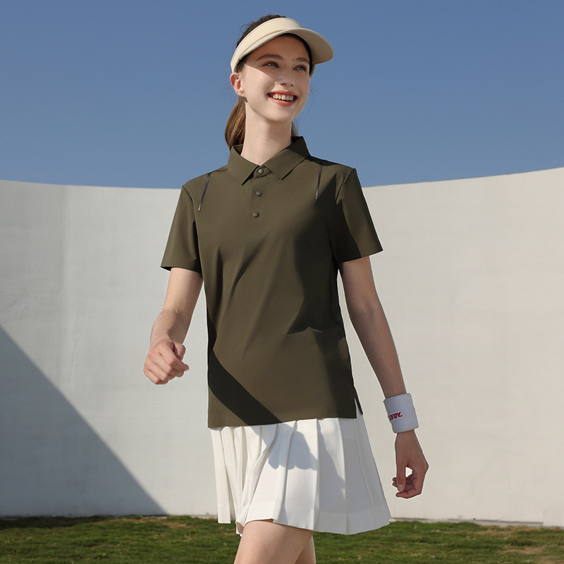 Disang ropa de trabajo de alta gama que absorbe la humedad de secado rápido camiseta solapa polo de seda de hielo logotipo personalizado deportes