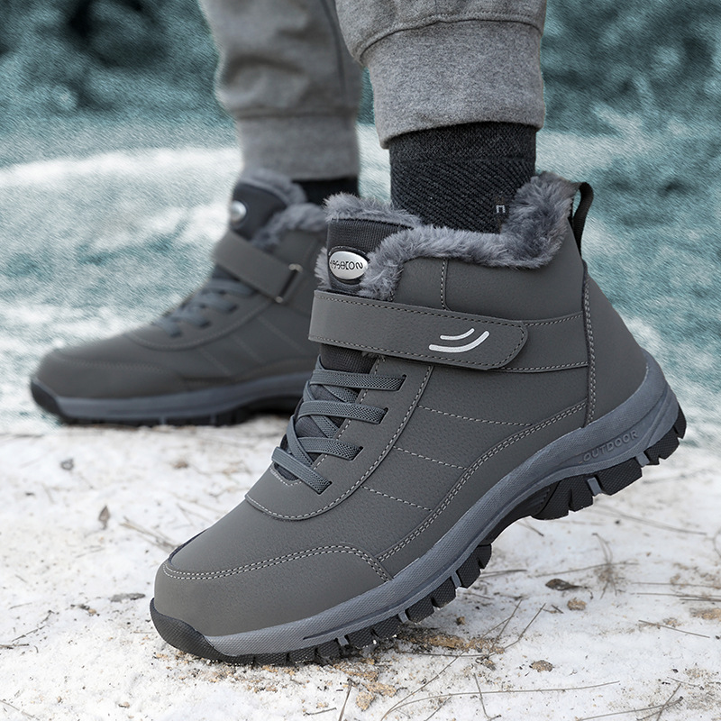 Nuevos zapatos de ancianos para hombres otoño y invierno de alto nivel de algodón grueso zapatos deportivos antideslizantes zapatos madre botas de nieve pareja