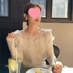 甜美温柔风立体花朵长袖针织衫女秋季修身显瘦高级感时尚减龄上衣
