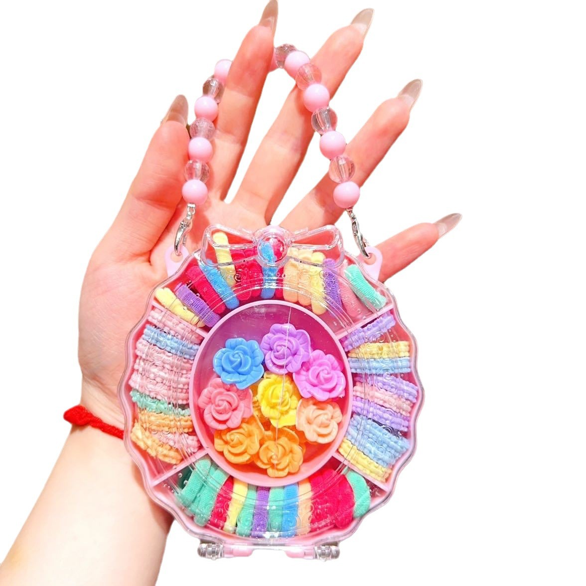 Set de combinación clip mariposa y anillos de toalla, gomas elásticas sin costuras – estilo coreano nuevo.