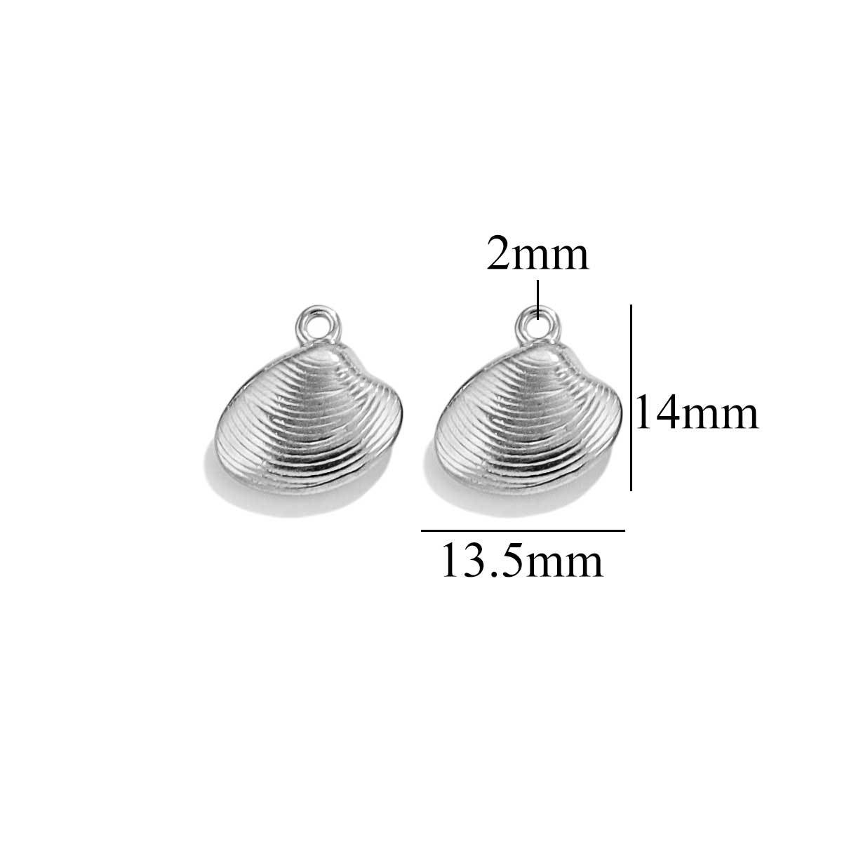 Accesorios de joyería de bricolaje colgante de la serie océano de acero inoxidable sirena concha mar estrella pulsera collar colgante