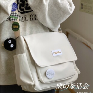 ins College Student Crossbody Bag Class Casual Backpack Shoulder Bag Japanese Bag Women's Harajuku Vintage Messenger Bag Men