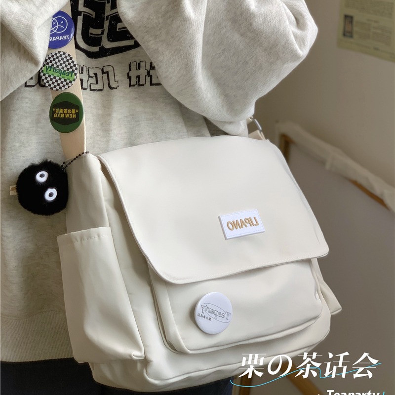 Bolso bandolera estilo japonés unisex, uso diario, gran capacidad