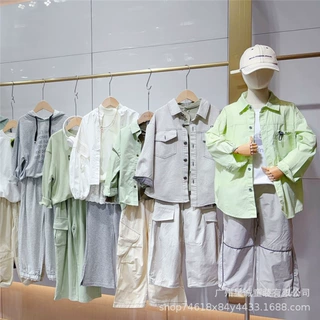 摩卡贝贝品牌童装尾款清货一手拿货品牌童装货源直播间童装拿货