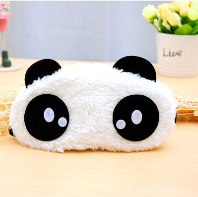 Estilo coreano lindo Panda máscara de Ojos de peluche sombreado sueño máscara de ojo de dibujos animados puesto mercado nocturno al por mayor lindo dispositivo