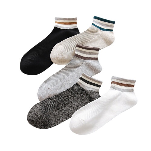 Men's Pure Cotton Striped Short Socks Business Men's Socks Casual Cotton Socks Men's Autumn/Winter Pure Cotton Socks Men's Wholesale Socks