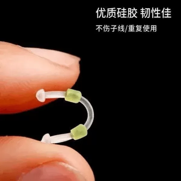 Space Bean Silicone Sub-line Bifurcation of Fixed Distance Double Hook Separator Sub-line Anti-winding Bean Adjustment Separation Fishing Line