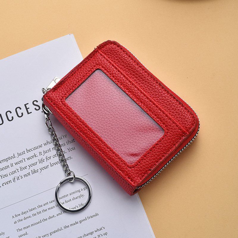 クロスボーダー起爆純色高颜値オルガンカードバッグ小型男性カードバッグ小銭入れ一体証明書収納