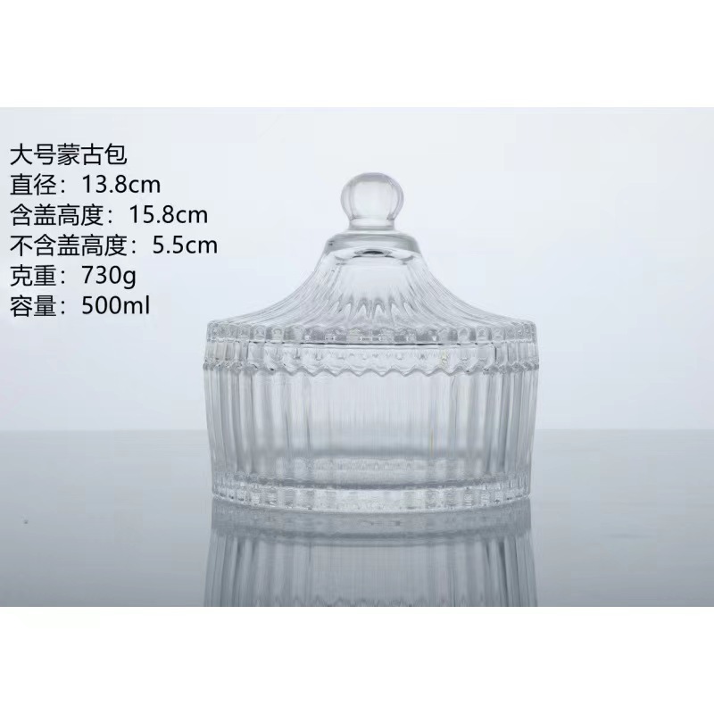 De estilo europeo de la celebridad de Internet bolso de Mongolia caramelo de fruta seca de almacenamiento caja de la joyería jarra Candelabro hecho a mano aromaterapia vela taza adornos de vidrio