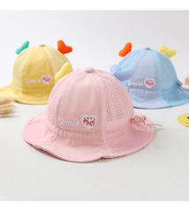 New 2021 Summer Cartoon Children's Hat Fisherman Hat for Boys and Girls, Baby with Heart Bucket Hat Infant Sun Protection