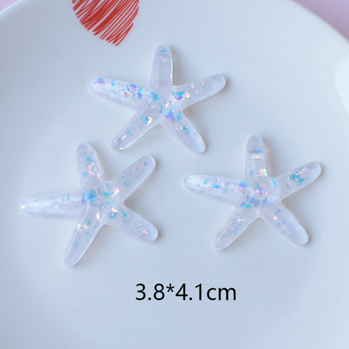 Best-selling star shell resin accessories hole shoe phone case DIY material factory wholesale pj1793