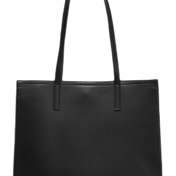 Niche Women's Tote Bag New Large Capacity Briefcase Genuine Leather 14-Inch Laptop Bag Black Cowhide Commuter Bag - Thumbnail 5