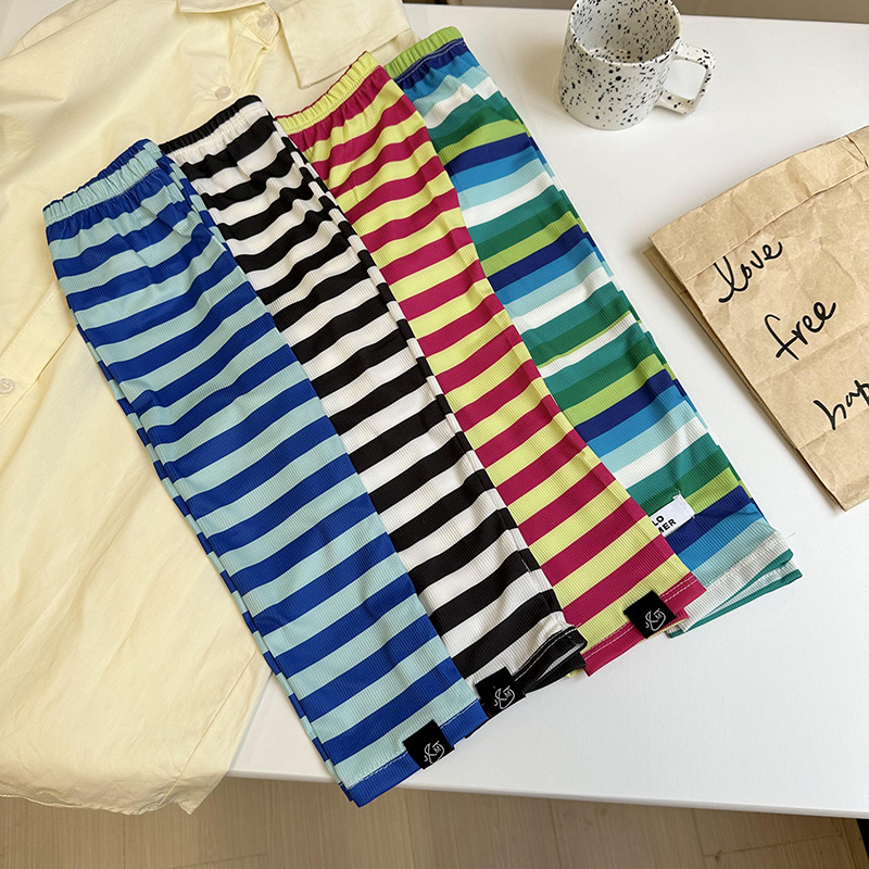 i manga rayada de protección solar para mujeres de verano nuevo suelto al aire libre protección solar manga de brazo protector solar