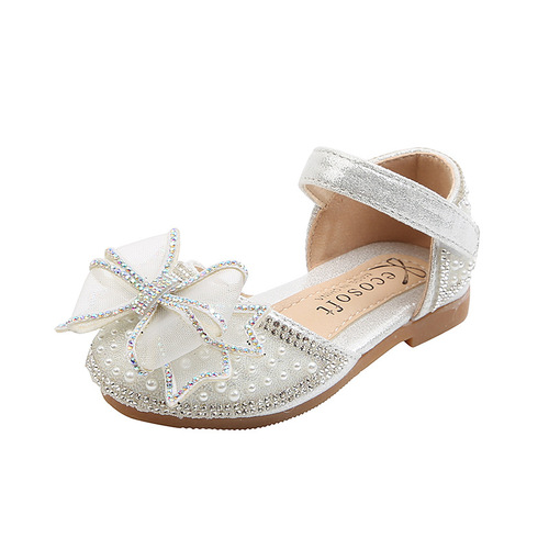 2024 Spring and Autumn Girls Korean Style Dance Shoes for Primary, Middle and Older Children Single Shoes Performance Shoes Princess Leather Shoes Network