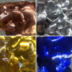 Colorful paper aluminum foil filling material, can be packaged in pounds 0.8/1/1.5/2CM diameter gift confetti paper circles