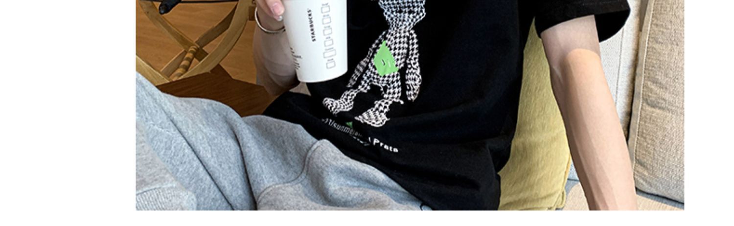 2023 neue männer T-shirt Kurzarm Mode Marke Mode Vielseitig INS Super Feuer Halbe Hülse Sommer Dünne Druck Top_voghion.com
