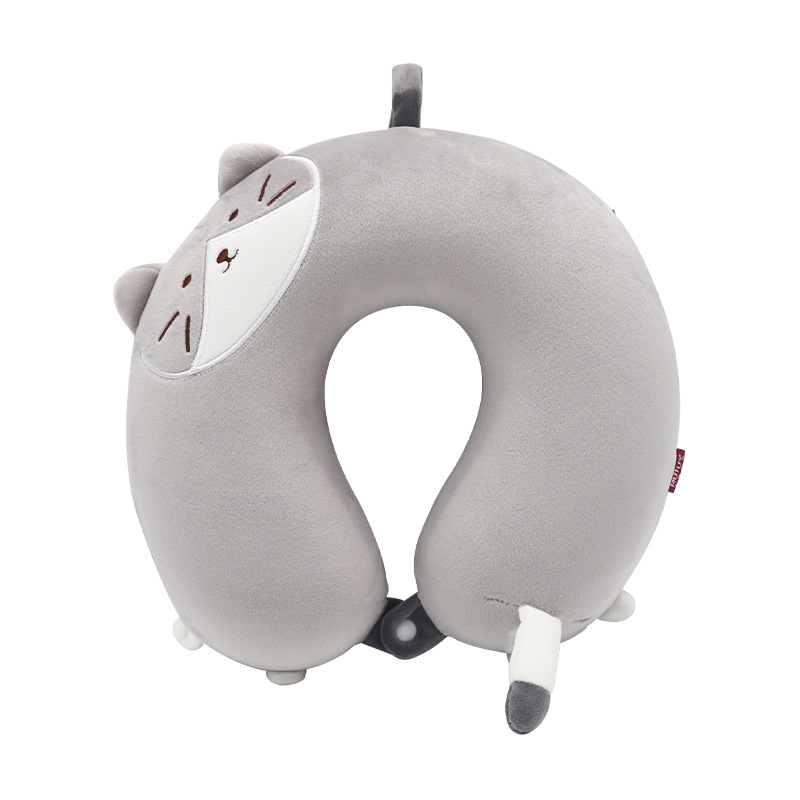 Kangle House Oficina viajes cuello almohada en forma de U de espuma de memoria de rebote lento animal de dibujos animados