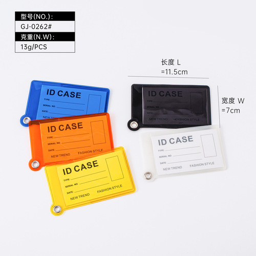Wholesale New Colorful Transparent Card Holder Protective Case Work ID Student ID Badge Lanyard Tag Document Card Case