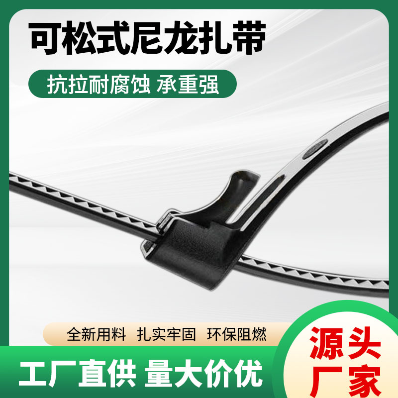 塑料捆绑束线带 可循环使用的扎带厂家批发 实力商家活扣式尼龙扎