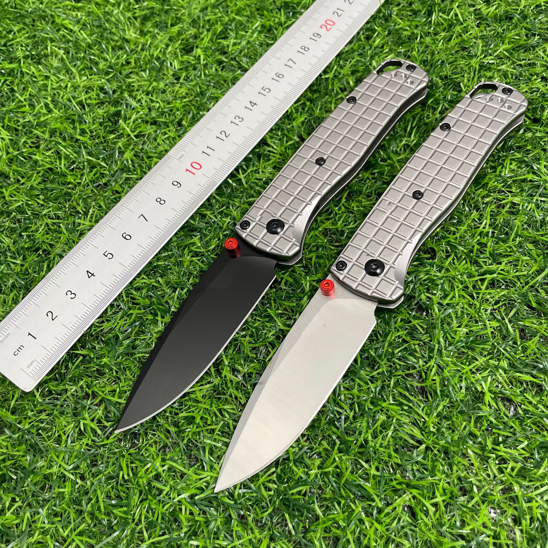 跨境蝴蝶535手雷纹铝合金折叠刀户外露营随身便携口袋刀小刀削皮