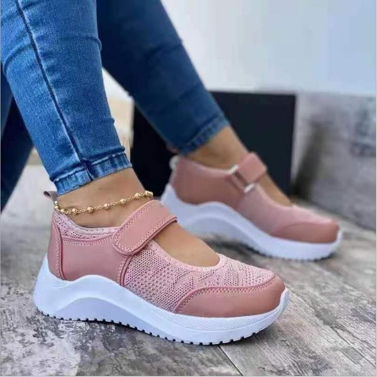Casual Shoes for Women 2021 Summer Wedge Heel Velcro Large Size Sports Women's Shoes Fashionable Low-Top Design Casual Versatile
