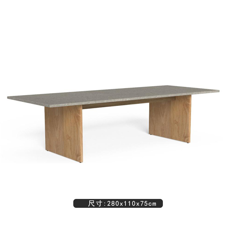 Mesa larga de losas de roca 2,8 m