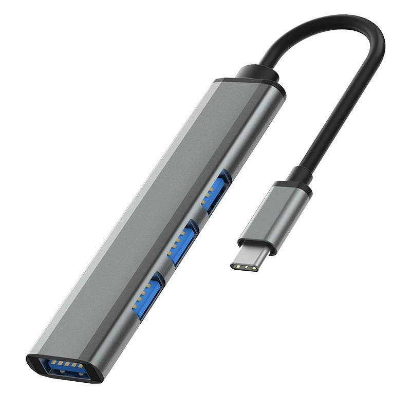 Черный USB-разветвитель док-станция USB3.0-хаб компьютерный сплиттер адаптер Type-C док-high-speed передача