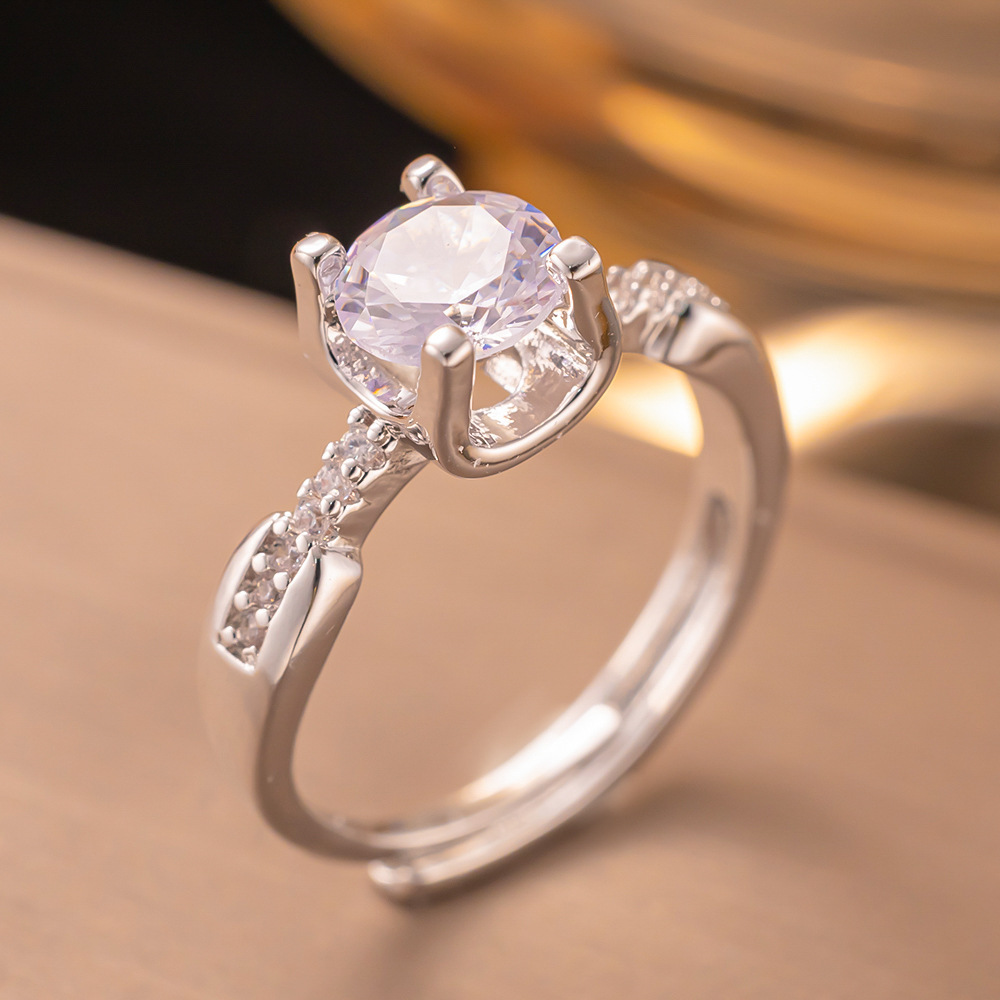 8g Weight Zircon Inlay Material Open Rings Classification 1 Piece Quantity Daily Occasion Copper Material Heart Shape, Bow Knot Pattern All Seasons Season Women's Gender Elegant Style Waterproof Non Tarnish Craft PVD Coated Real Gold Plated Heart Shape Bow Knot 304 Stainless Steel Elegant Glam Waterproof Non Tarnish Open Rings 8