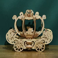 Wooden brainteaser, rotating constructor, smart toy, DIY, 3D