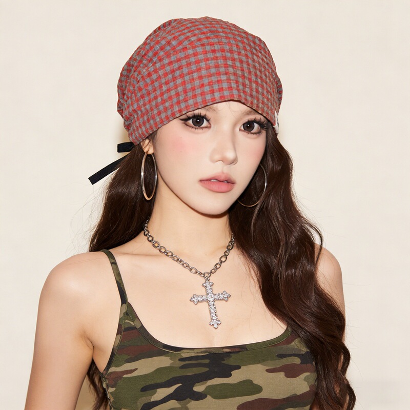 Wasteland Style Thin Beanie Hat for Women, Fashionable and High-End Slouchy Hat, Korean Style Festival Bar Headscarf Hat to Cover Gray Hair Wasteland Style Thin Beanie Hat for Women, Fashionable and High-End Slouchy Hat, Korean Style Festival Bar Headscarf Hat to Cover Gray Hair
