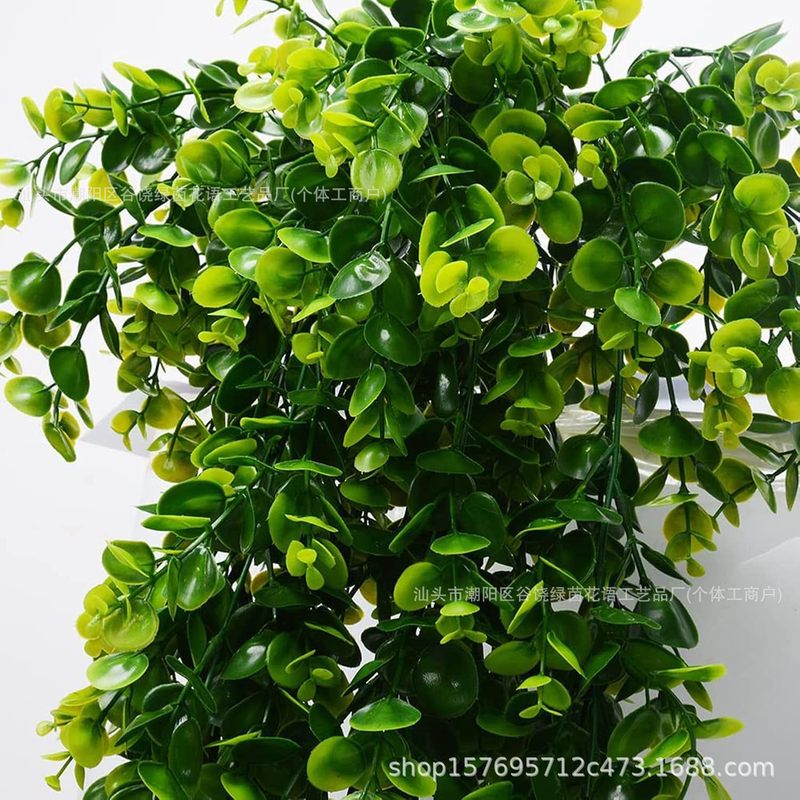 跨境人造藤条尤加利壁挂仿真绿植假悬挂植物藤蔓家居户外装饰花|undefined