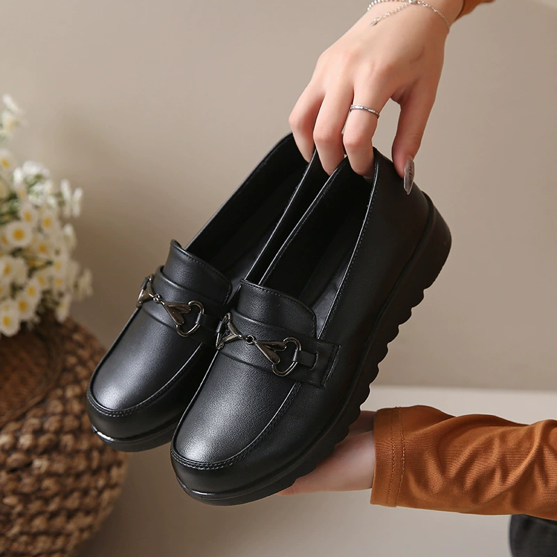 Долгая остановка не утомляет обувь водонепроницаемая рабочая обувь кухня дамы повседневная кожаная обувь мягкая подошва нескользящая женская обувь обувь мама обувь