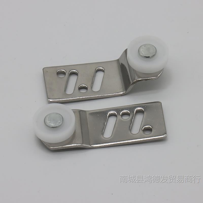 酒店厨房炉灶商用厨具配件打荷台移动滑轮吊轨门用不锈钢胶轮吊辘