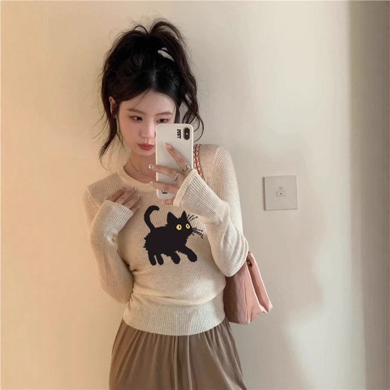 260 Kerde Velvet Thread Base Shirt Women's New Autumn and Winter Interior Slim-fit Small Super Figure Long-sleeved Top