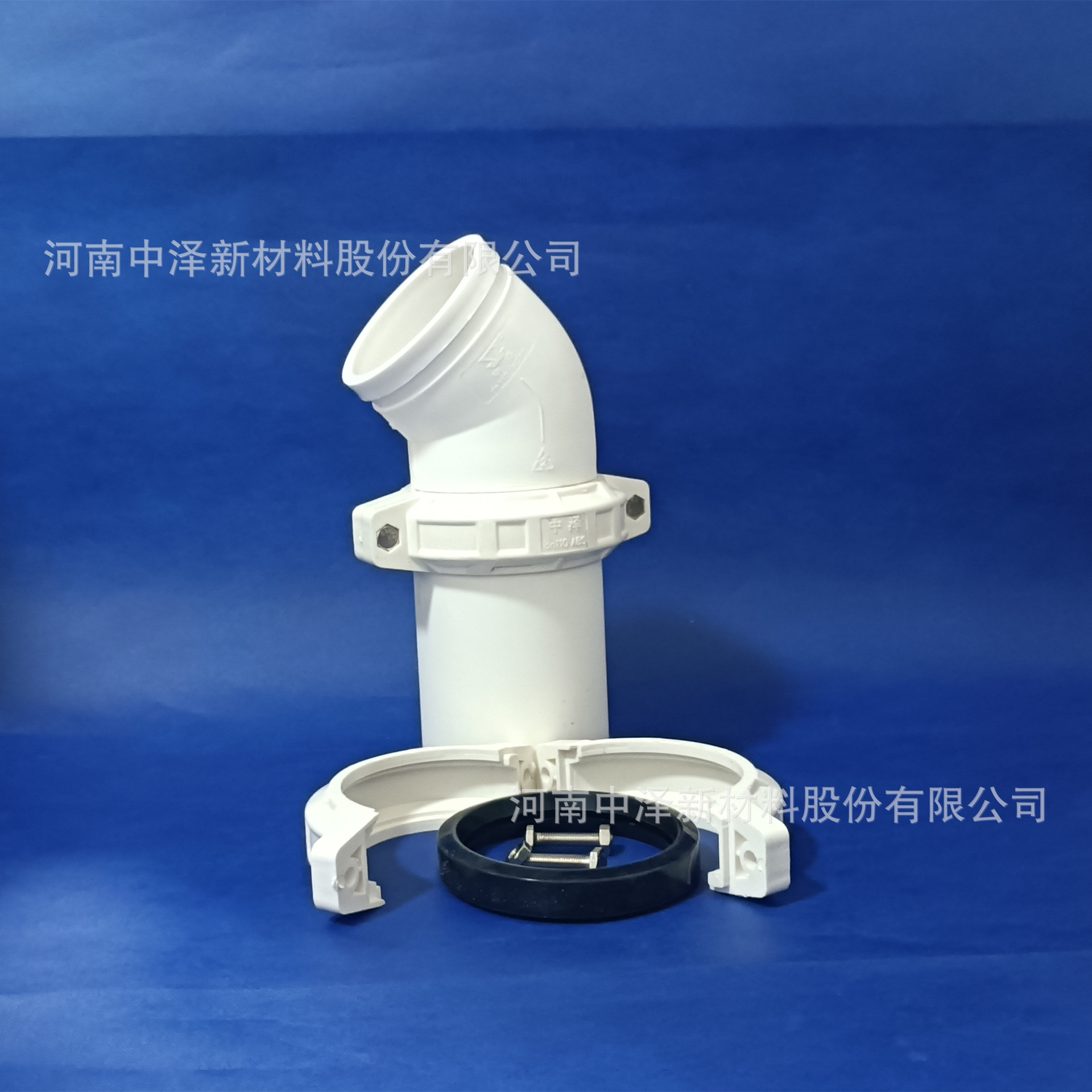 沟槽式聚乙烯HDPE静音排水管 沟槽式卡箍连接 dn50-dn200 中泽