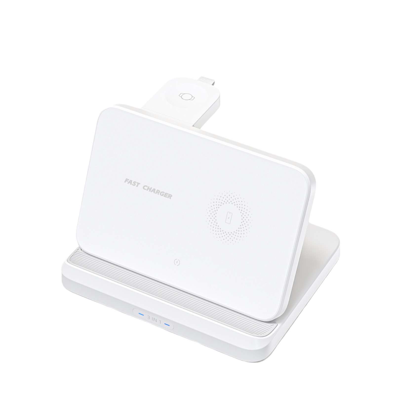 Nuevo PRODUCTO DE NOVIEMBRE DE 2023-cargador inalámbrico tres-en-uno plegable vertical blanco de Samsung del W82S-new del espejo-adaptable