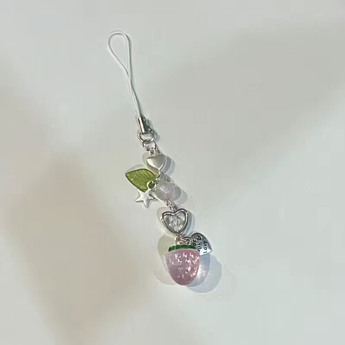[Blue Seaweed] Beaded keychain, beaded hanging chain, mobile phone chain, card booklet, pencil bag, bag pendant, pink gift