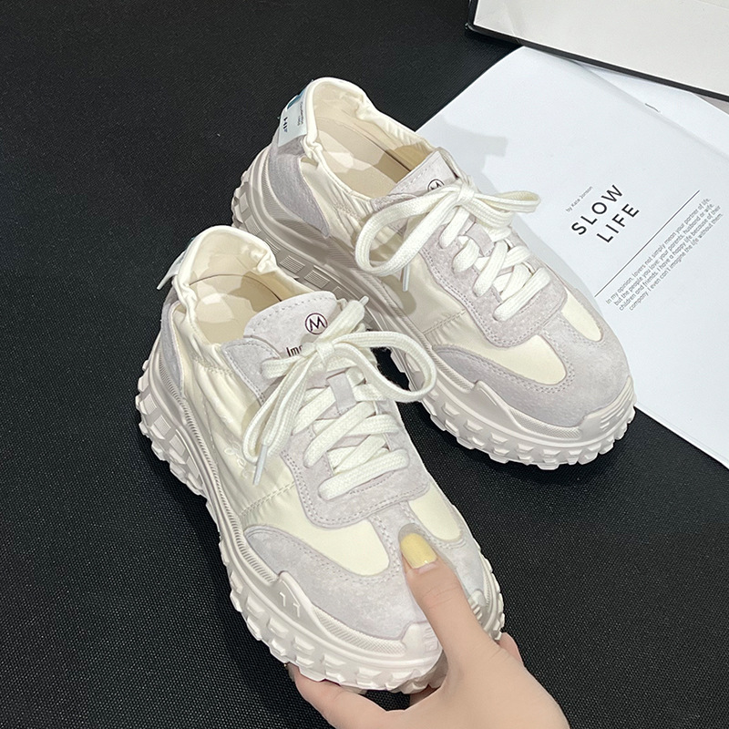 Thick-Soled Ballet-Style German Training Shoes for Women, 2025 New Model, Casual Breathable Small White Sneakers, Sports Dad Shoes, Height-Increasing Shoes Thick-Soled Ballet-Style German Training Shoes for Women, 2025 New Model, Casual Breathable Small White Sneakers, Sports Dad Shoes, Height-Increasing Shoes