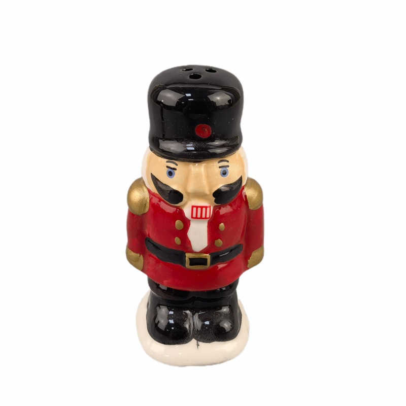 Spot cuidadosamente seleccionado botella de pimienta de cerámica navideña serie muñeco de nieve botella de condimento sólido de cocina porosa de estilo occidental