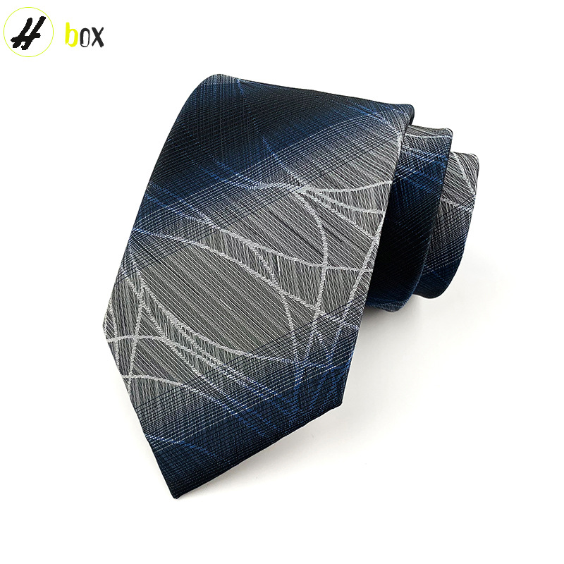 Los hombres corbata jacquard seda 8cm hecho a mano profesional formal desgaste entrevista negocios Corbata a rayas hombres en stock al por mayor