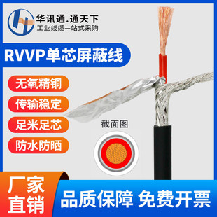 Shielded wire rvvp single core 0.3 0.5 0.75 1 square copper wire signal control national standard sheath wire cable