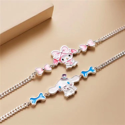 Sanrio Jade Dog Bracelet Melody Trendy Men and Women Versatile Cute Niche Design Best Friend Student Accessories